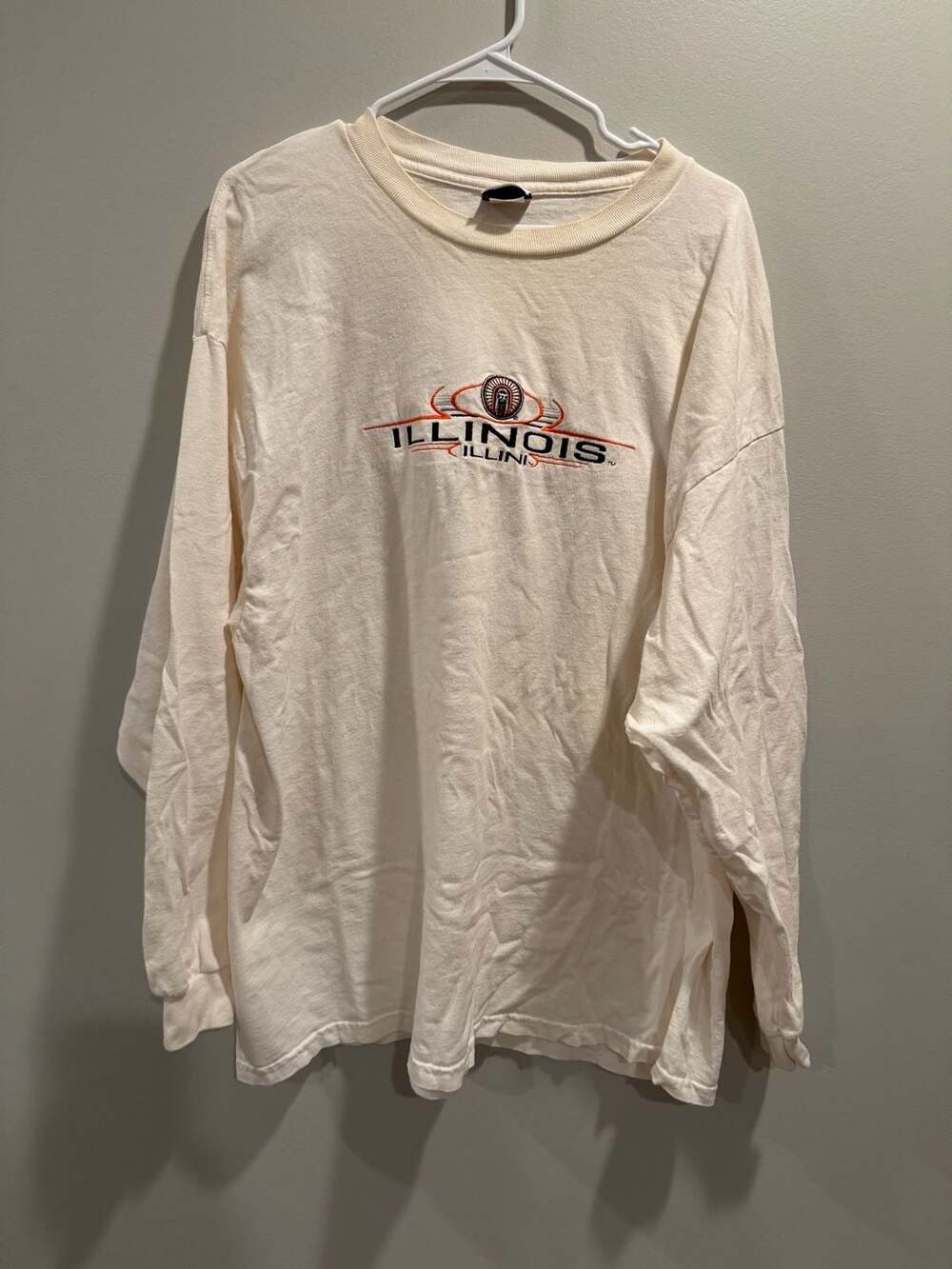 Vintage Cadre Athletic Illinois Illini Long Sleeve T-Shirt Size 2X
